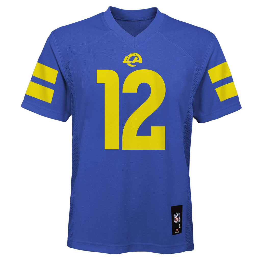 Youth Los Angeles Rams Puka Nacua Royal Blue Mid-Tier Player Jersey product image 2, provided for visual reference and