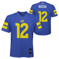 Youth Los Angeles Rams Puka Nacua Royal Blue Mid-Tier Player Jersey product image 1, provided for visual reference and