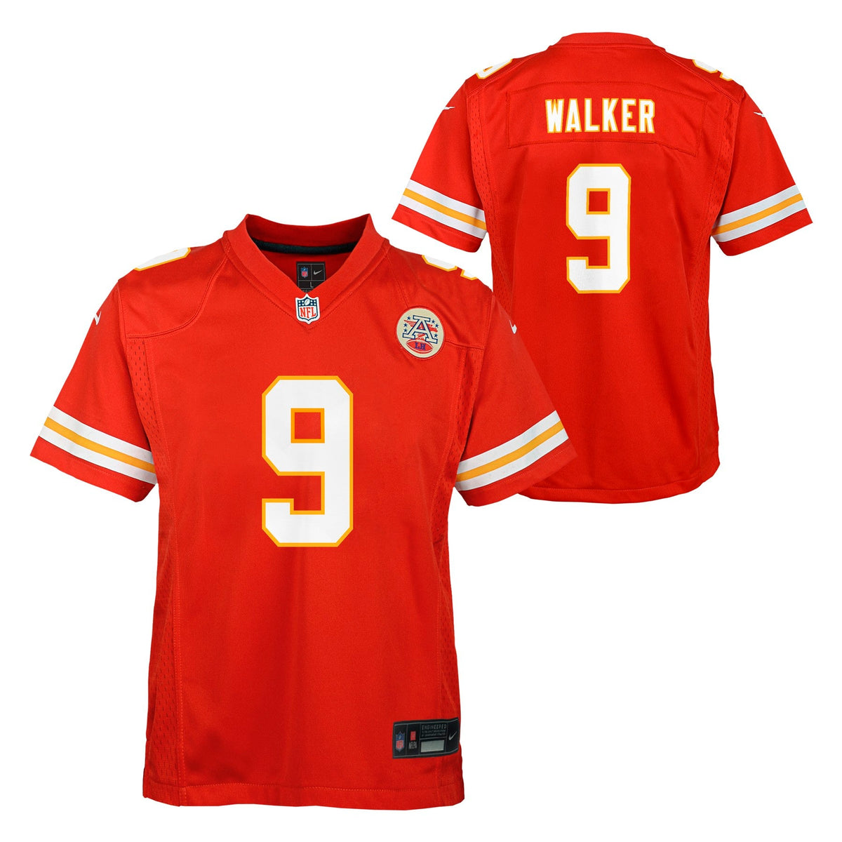 Youth Kansas City Chiefs Kenneth Walker III Nike Red Game Jersey product image 1, provided for visual reference and product