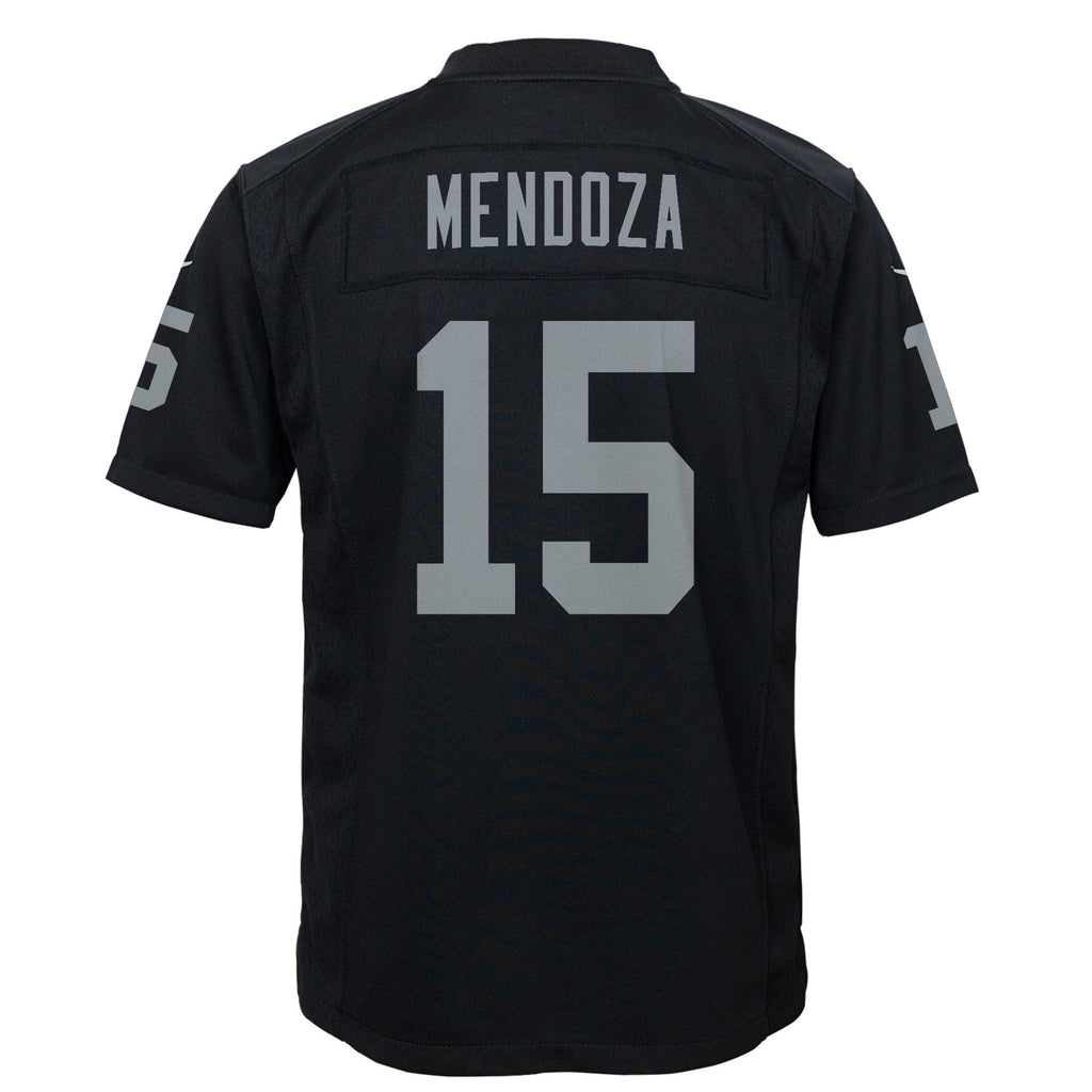 Youth Fernando Mendoza Las Vegas Raiders Black Nike Game Jersey product image 2, provided for visual reference and product