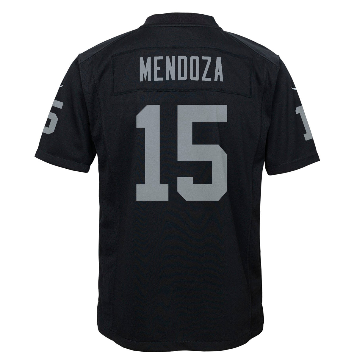 Youth Fernando Mendoza Las Vegas Raiders Black Nike Game Jersey product image 2, provided for visual reference and product