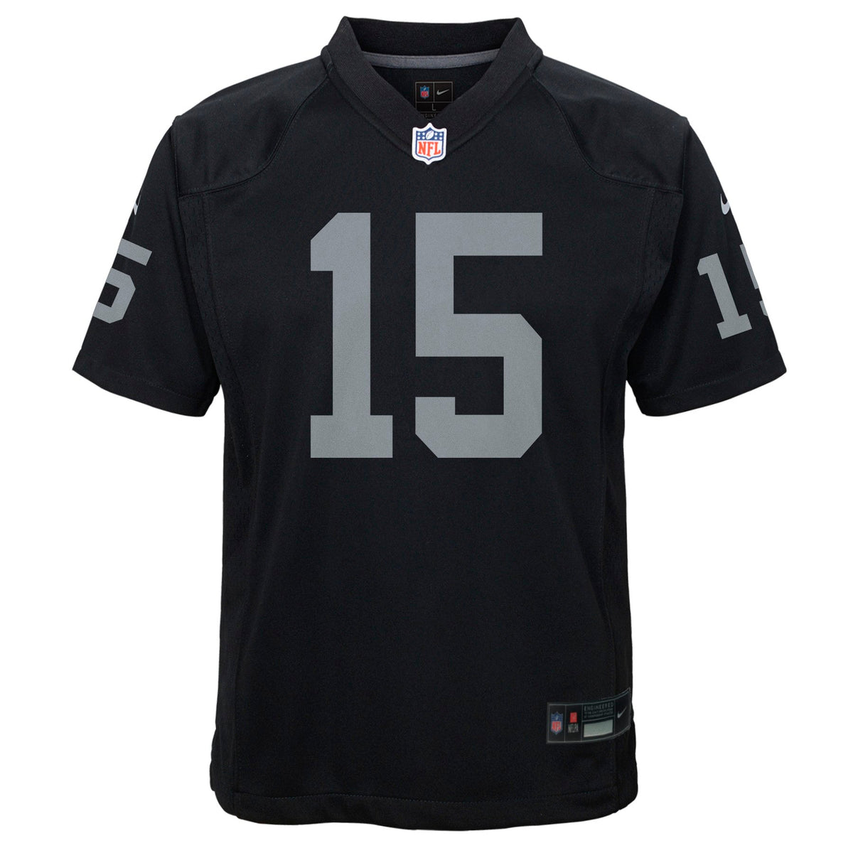 Youth Fernando Mendoza Las Vegas Raiders Black Nike Game Jersey product image 3, provided for visual reference and product