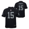 Youth Fernando Mendoza Las Vegas Raiders Black Nike Game Jersey product image 1, provided for visual reference and product