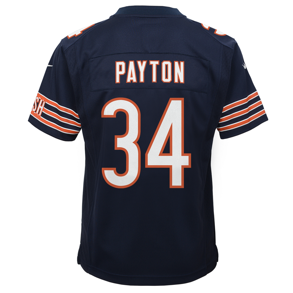 Youth Chicago Bears Walter Payton Nike Navy Game Jersey product image 2, provided for visual reference and product detail