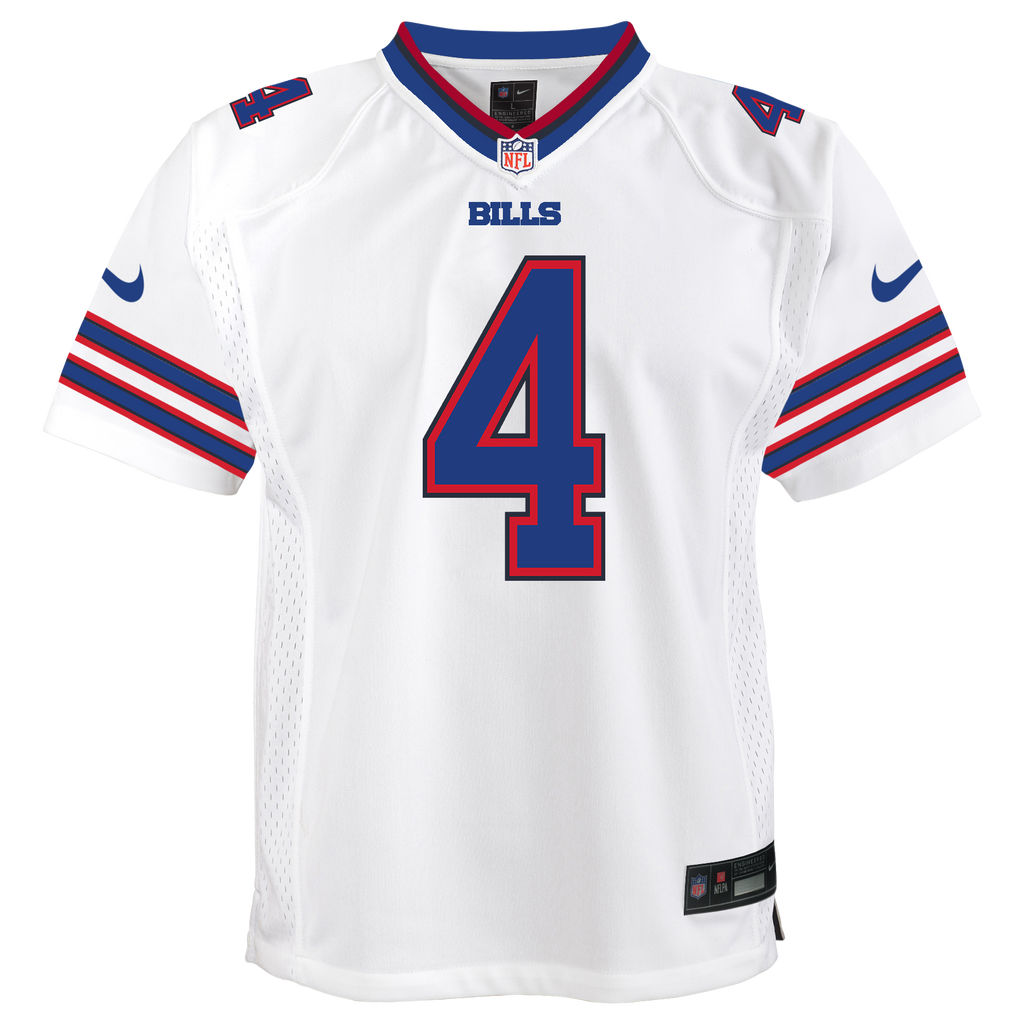 Youth Buffalo Bills James Cook Nike White Game Jersey product image 2, provided for visual reference and product detail