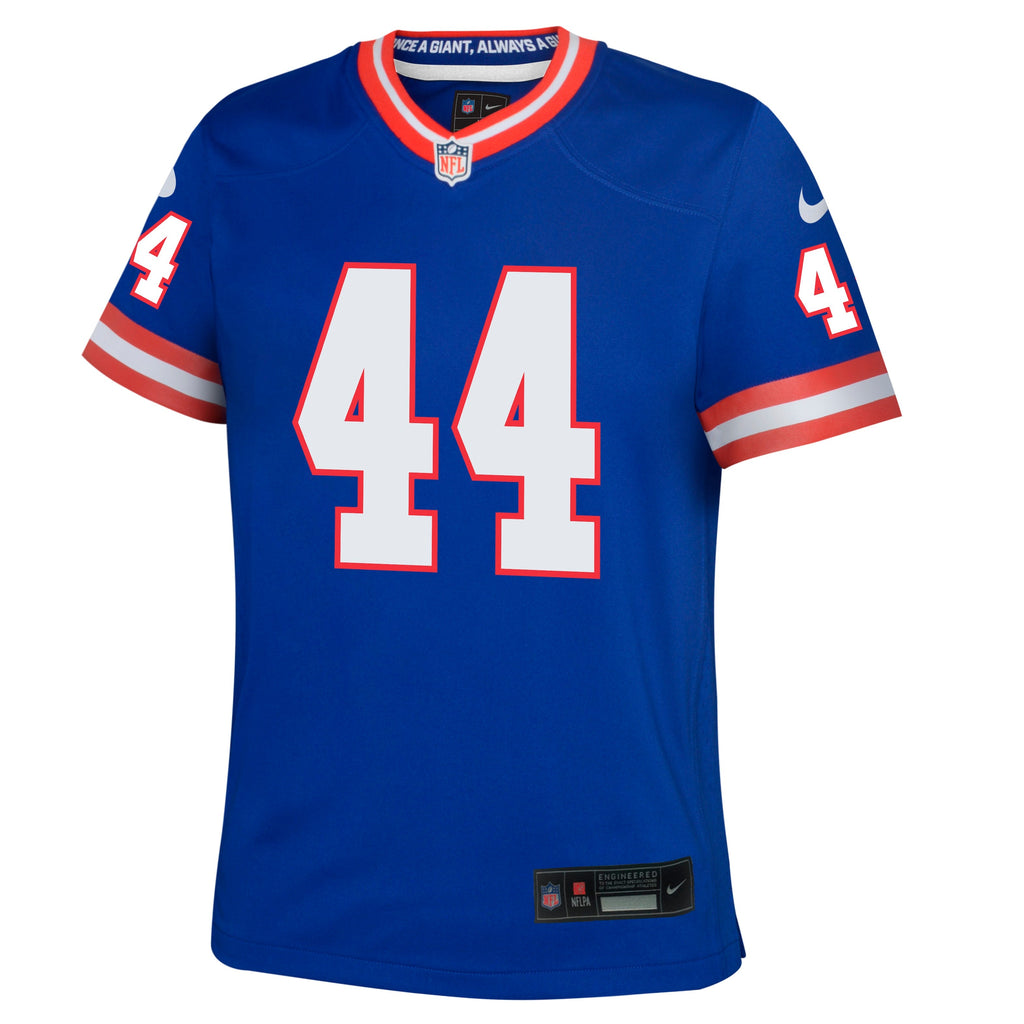 Youth Cam Skattebo New York Giants Alternate Royal Blue Nike Game Jersey product image 2, provided for visual reference and