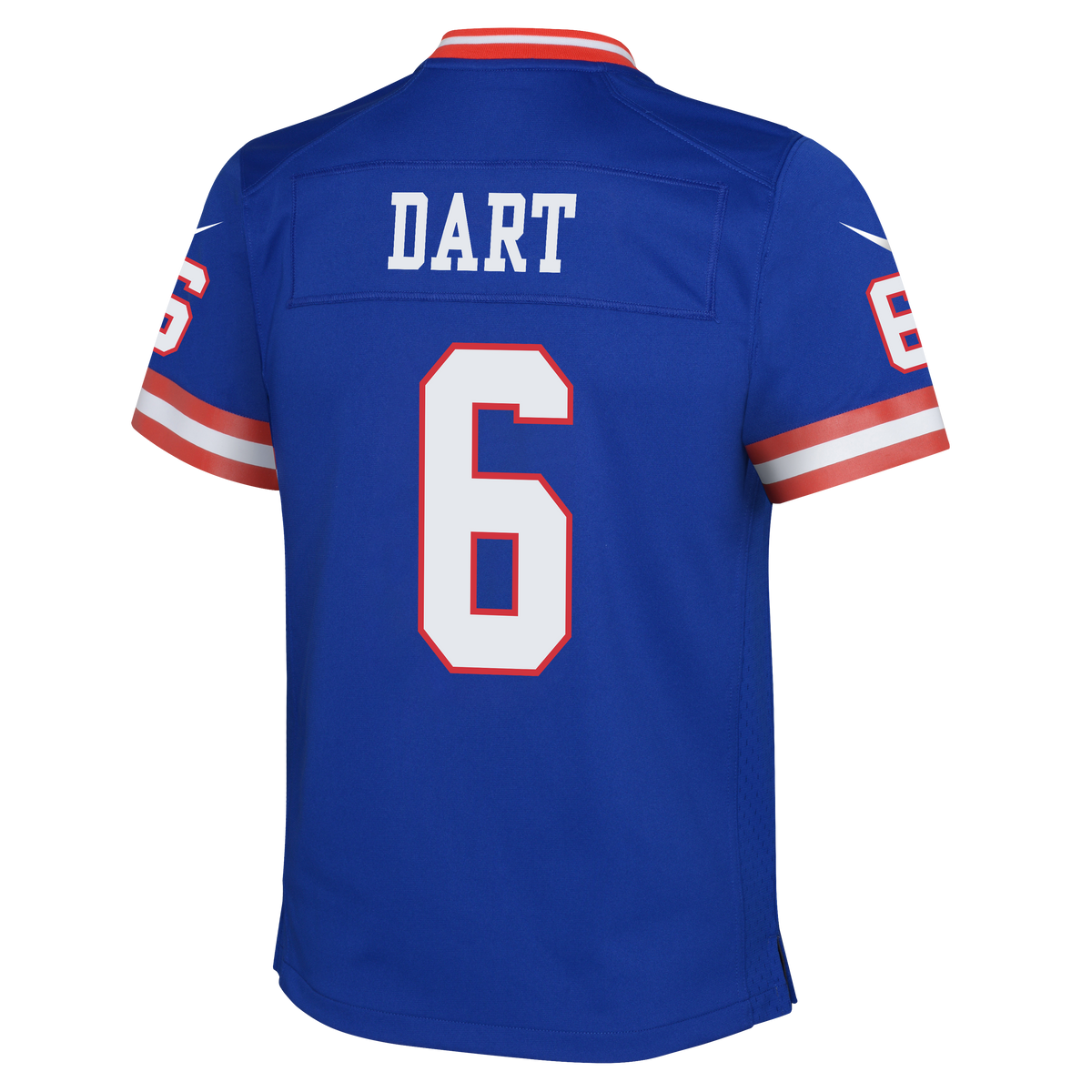 Youth Jaxon Dart New York Giants Alternate Red/Blue Nike Game Jersey product image 2, provided for visual reference and