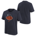 Child Chicago Bears Rivalry Logo Arched Football Navy T-Shirt product image 1, provided for visual reference and product