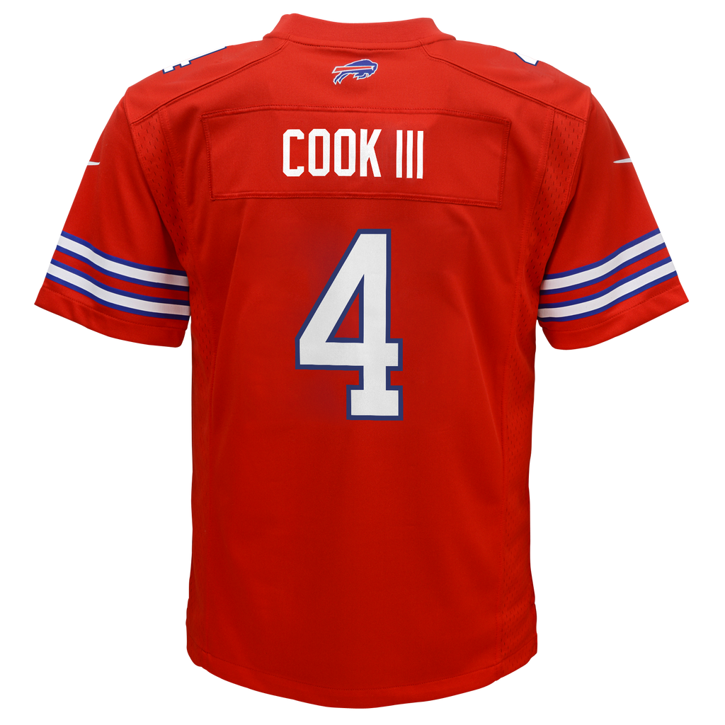 Youth Buffalo Bills James Cook Nike Red Alt 2 Game Jersey product image 3, provided for visual reference and product detail