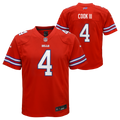 Youth Buffalo Bills James Cook Nike Red Alt 2 Game Jersey product image 1, provided for visual reference and product detail