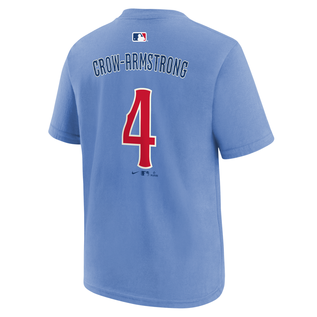 Youth Chicago Cubs Pete Crow-Armstrong Blues 2nd Alternate Nike Name And Number T-Shirt-Batterman product image 3, provided