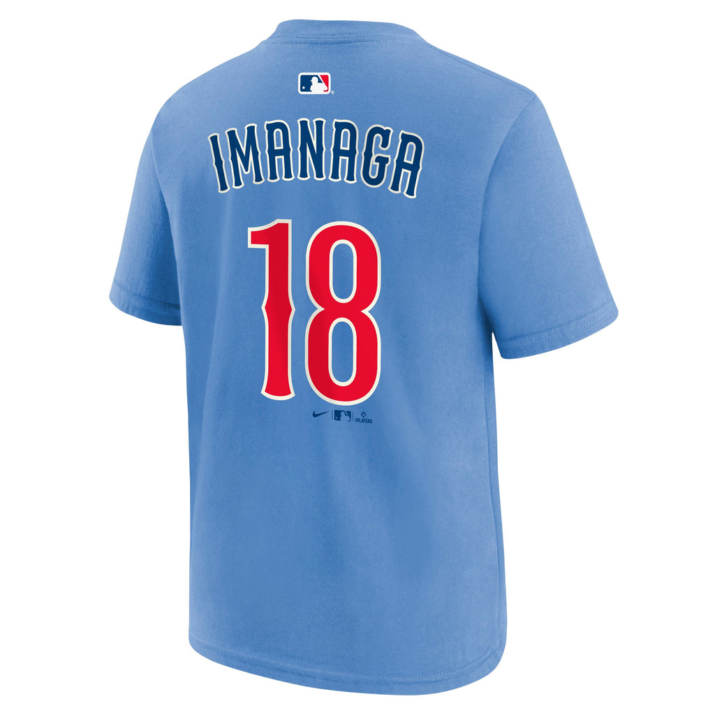 Youth Chicago Cubs Shota Imanaga Blues Alternate 2 Powder Blue Nike Name And Number T-Shirt product image 3, provided for