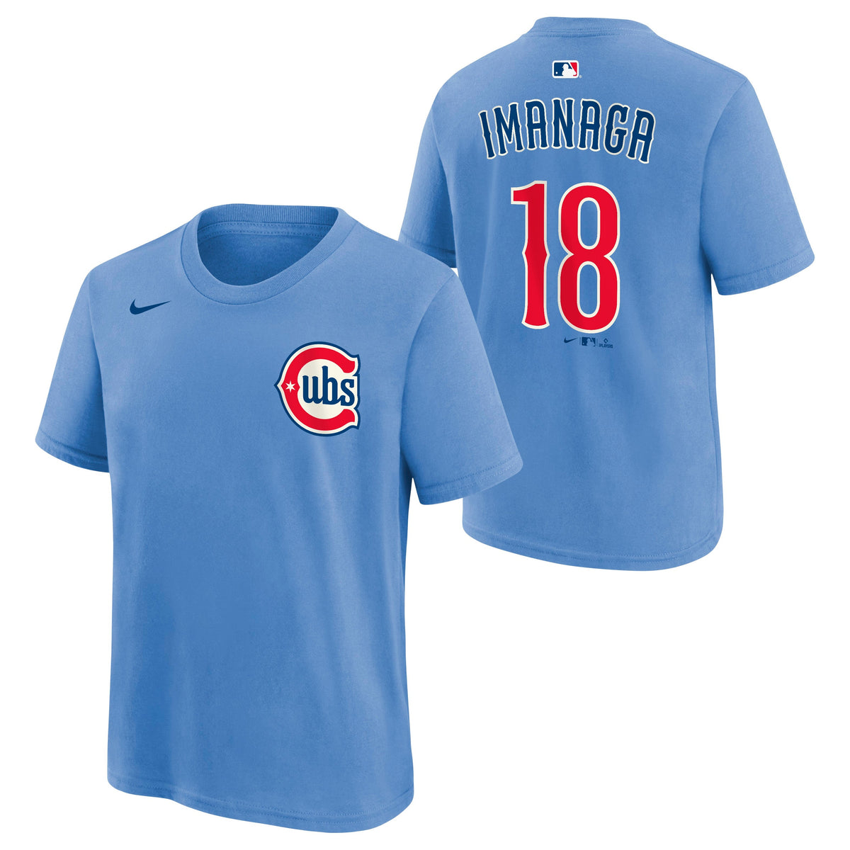 Youth Chicago Cubs Shota Imanaga Blues Alternate 2 Powder Blue Nike Name And Number T-Shirt product image 1, provided for