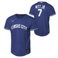 NIKE Youth Bobby Witt Jr. Kansas City Royals Royal Blue Replica Baseline Jersey product image 1, provided for visual