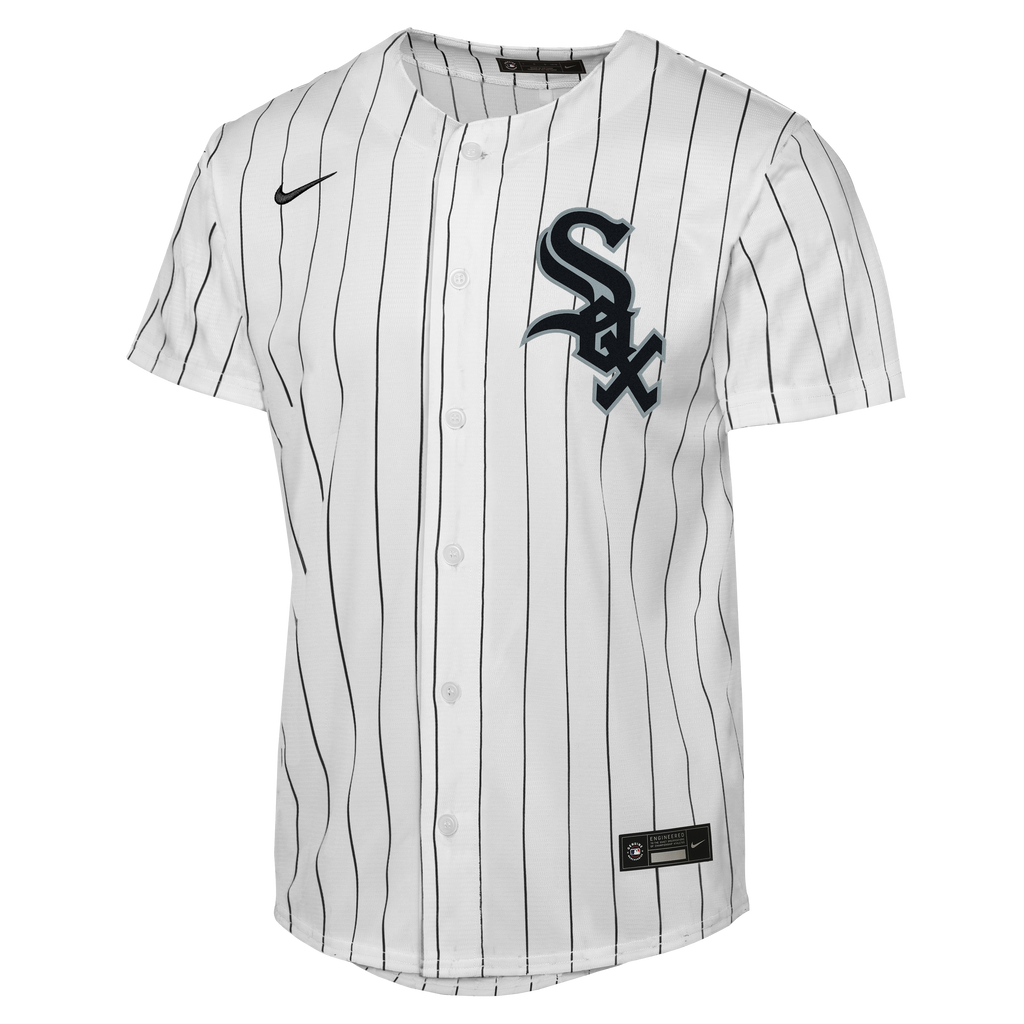 Youth Chicago White Sox Nike White Home Baseline Replica Team Jersey product image 2, provided for visual reference and