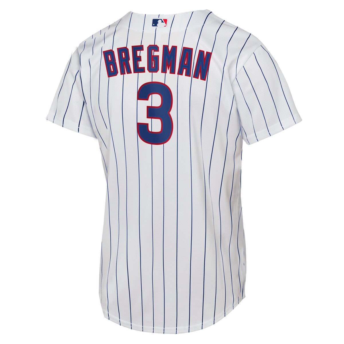 Youth Chicago Cubs Alex Bregman White Home Baseline Replica Jersey product image 3, provided for visual reference and