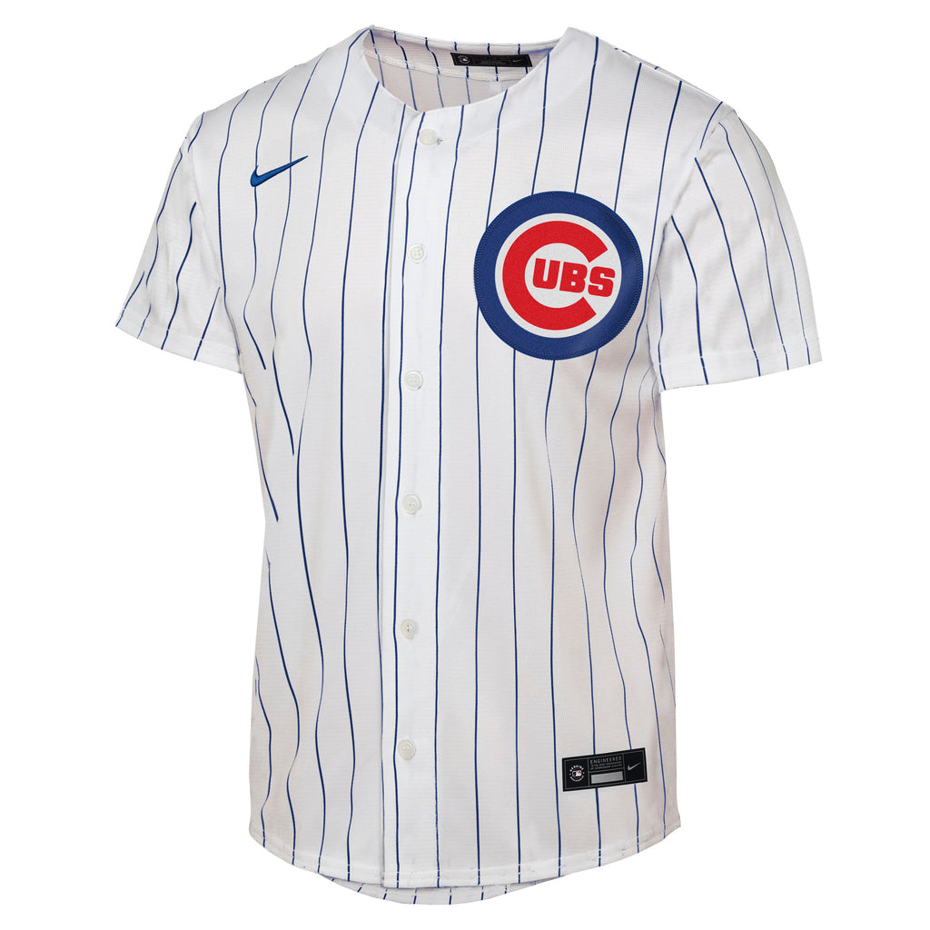 Youth Chicago Cubs Alex Bregman White Home Baseline Replica Jersey product image 2, provided for visual reference and