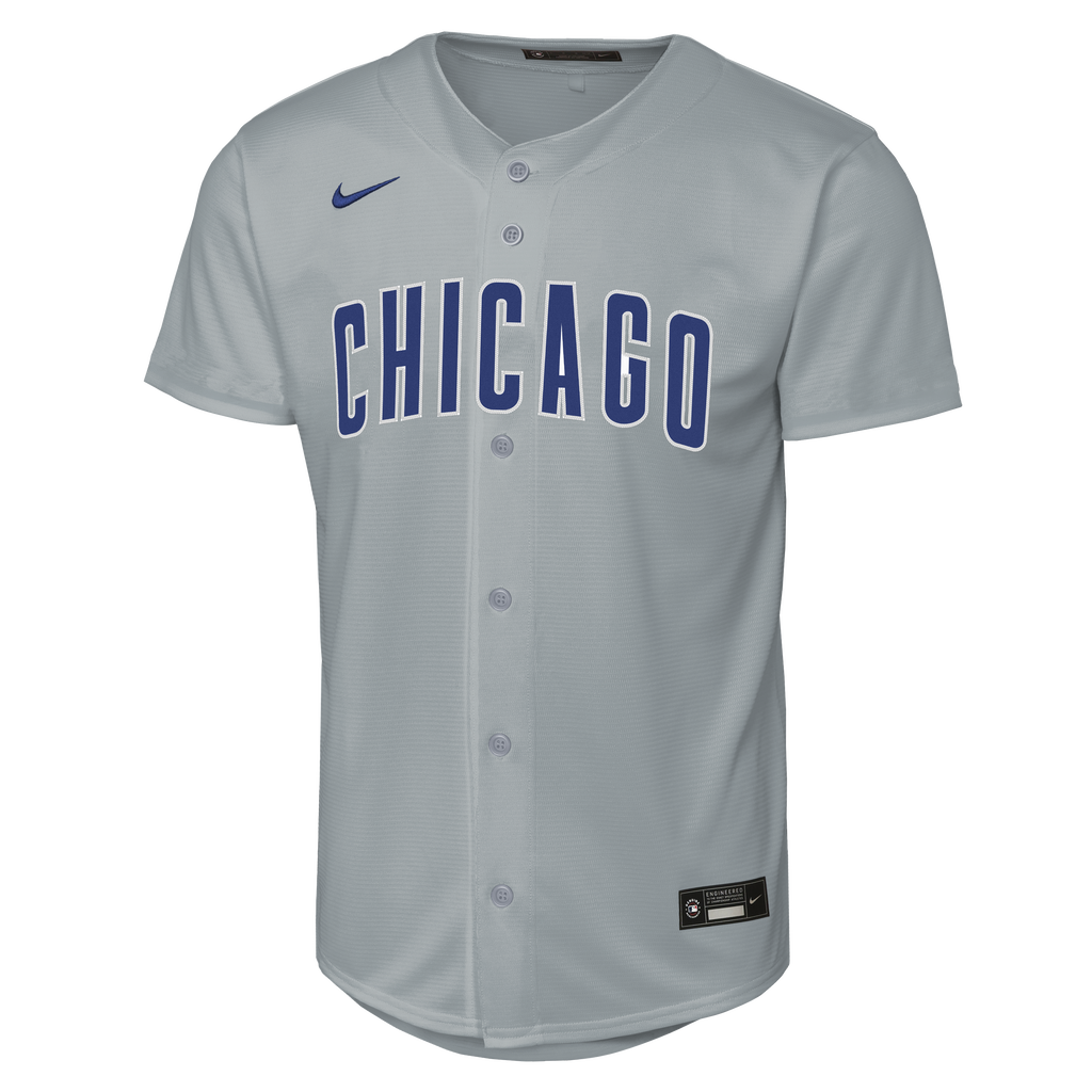 NIKE Youth Chicago Cubs Pete Crow-Armstrong Road Gray Baseline Replica Jersey product image 3, provided for visual reference