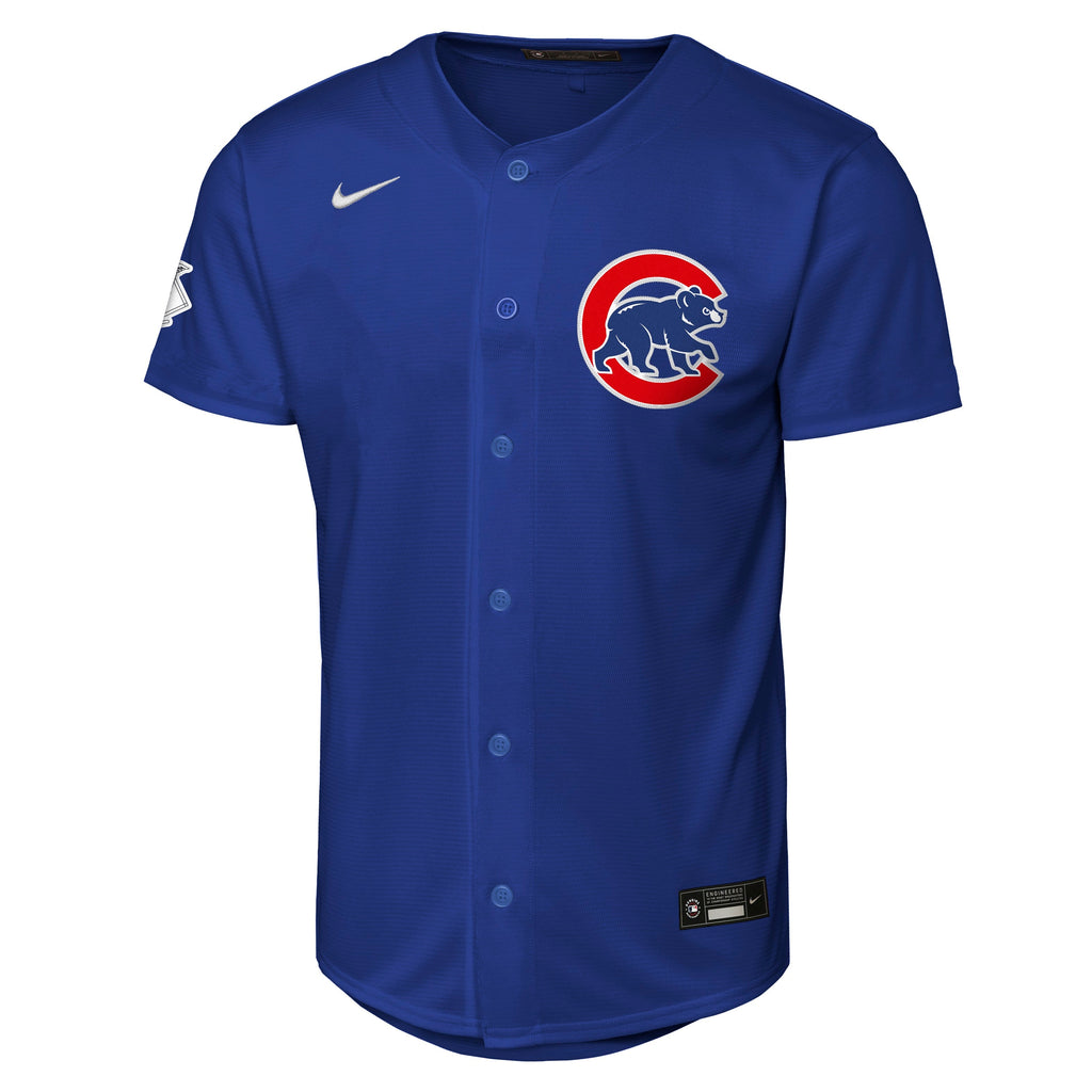 NIKE Youth Chicago Cubs Pete Crow-Armstrong Royal Blue Alternate Stadium Replica Jersey product image 2, provided for visual