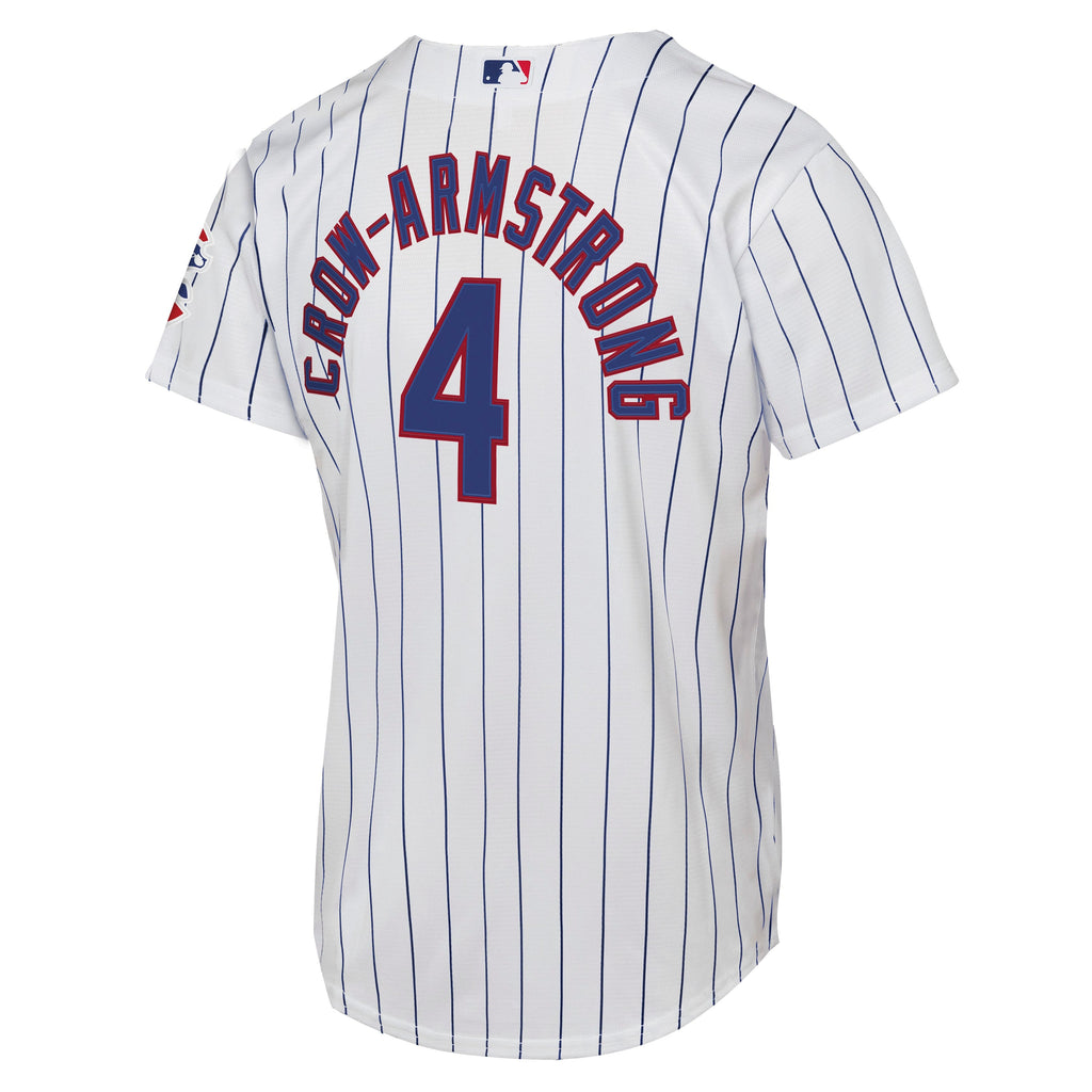 NIKE Youth Chicago Cubs Pete Crow-Armstrong Home White Stadium Replica Jersey product image 3, provided for visual reference