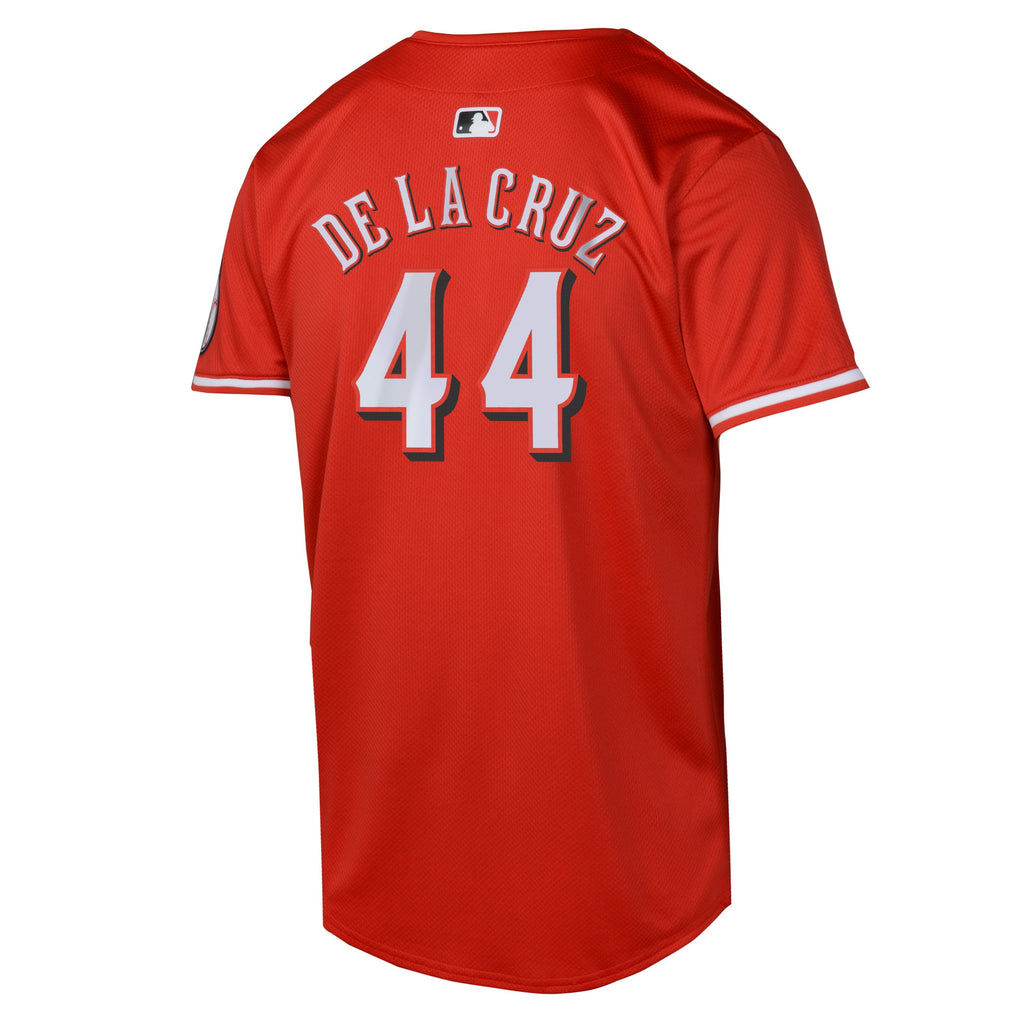 Youth Elly De La Cruz Cincinnati Reds NIKE Red Alternate Home Run Replica Jersey product image 3, provided for visual