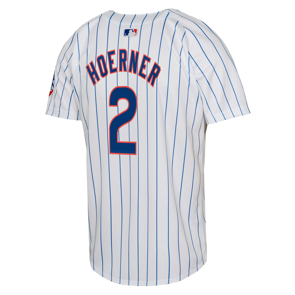 NIKE Youth Nico Hoerner Chicago Cubs White Limited Home Replica Jersey product image 2, provided for visual reference and
