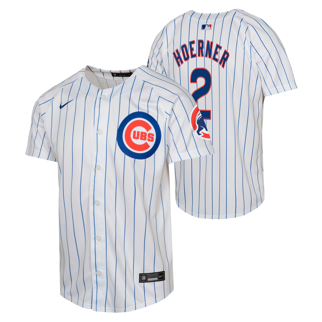 NIKE Youth Nico Hoerner Chicago Cubs White Limited Home Replica Jersey product image 1, provided for visual reference and