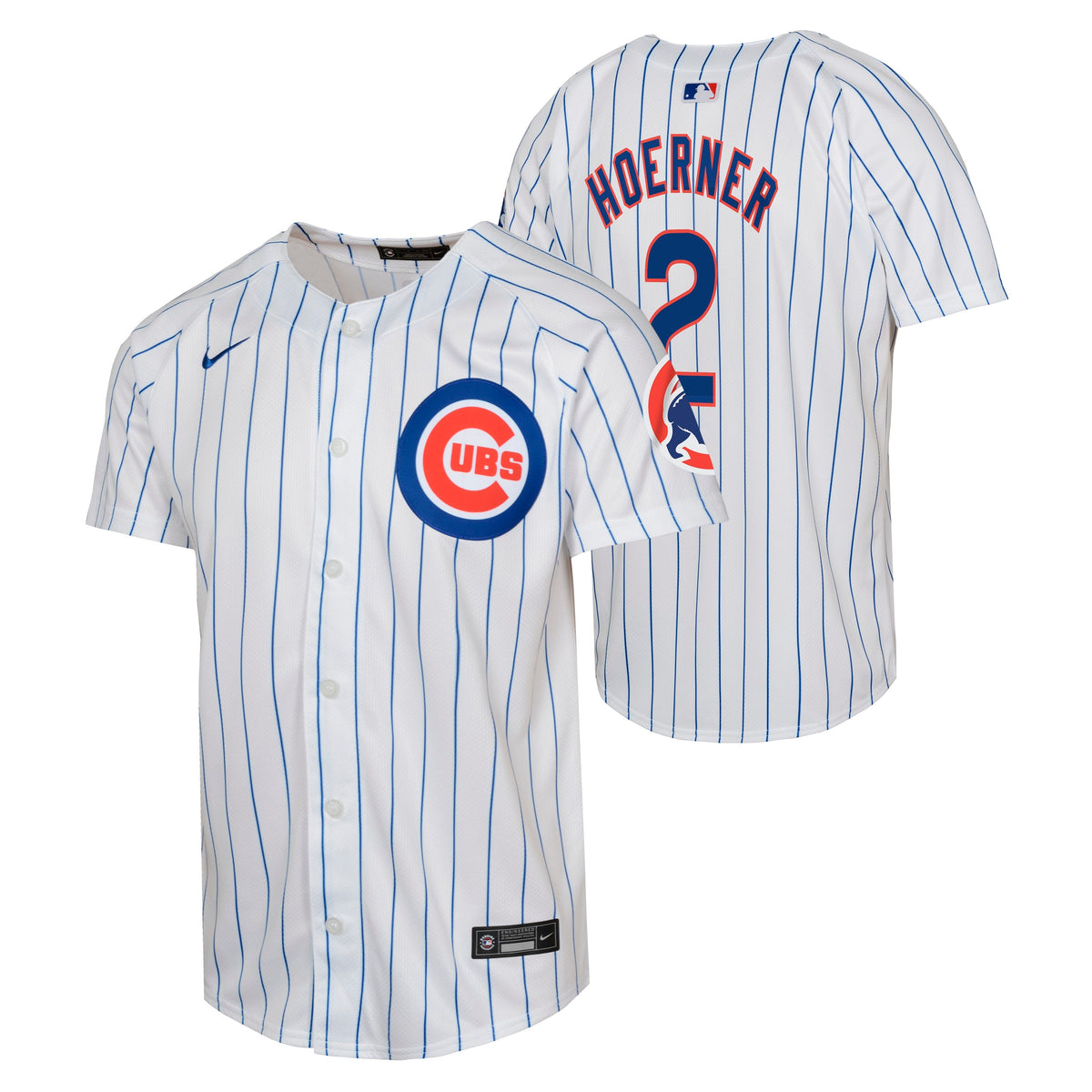 NIKE Youth Nico Hoerner Chicago Cubs White Limited Home Replica Jersey product image 1, provided for visual reference and