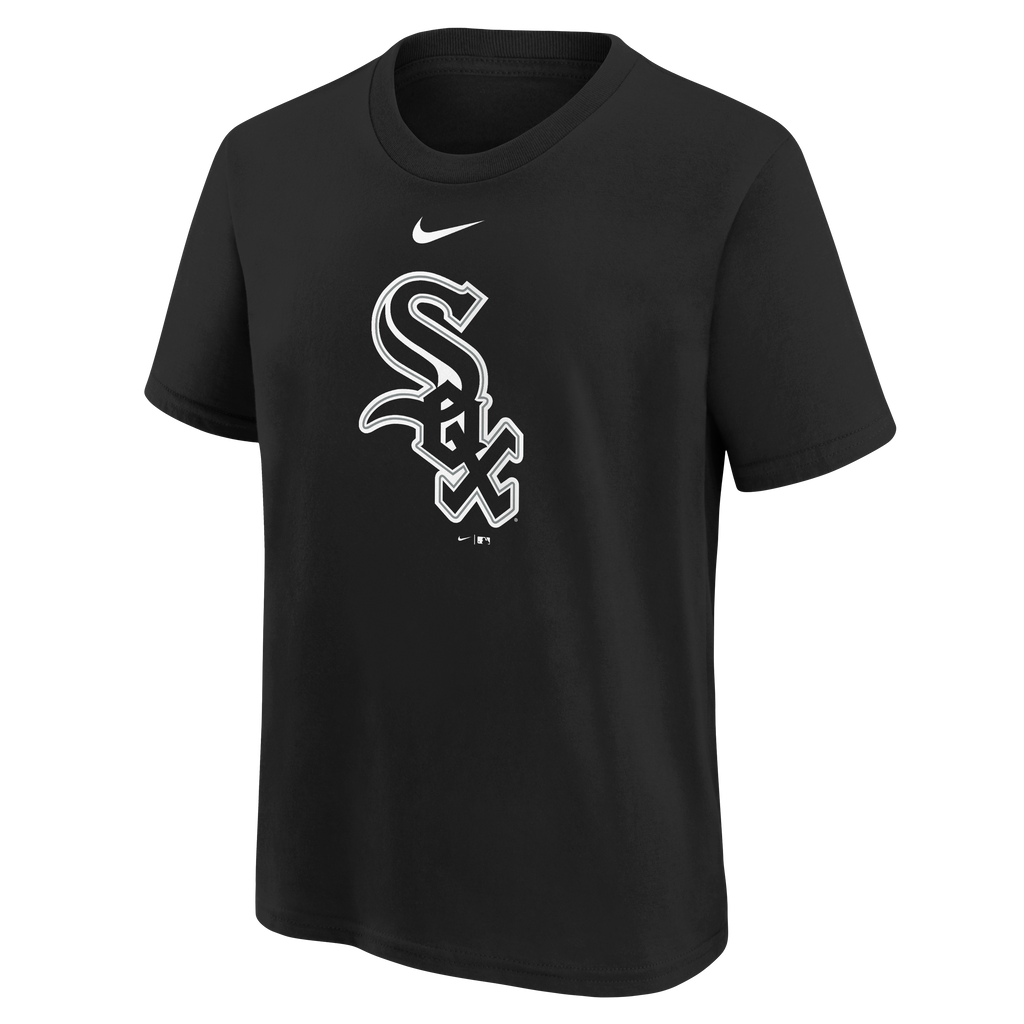 Youth Black Chicago White Sox Logo Primary Nike Team T-Shirt product image 2, provided for visual reference and product