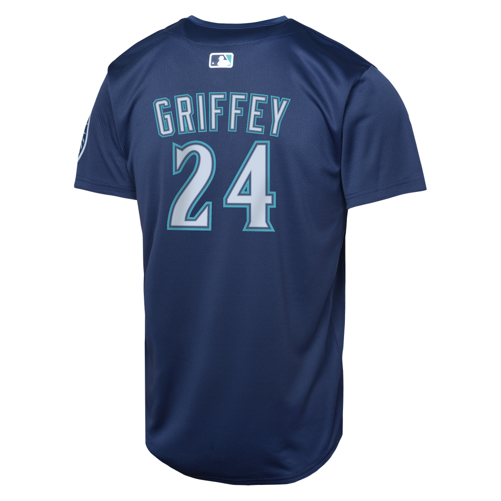 Youth Ken Griffey Jr. Seattle Mariners NIKE Navy Limited Replica Jersey product image 2, provided for visual reference and