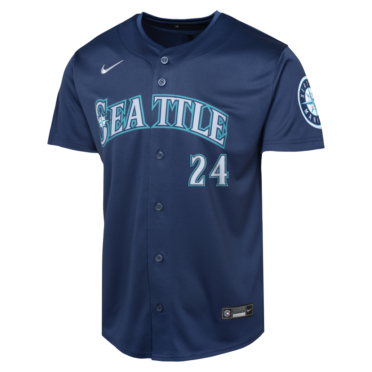 Youth Ken Griffey Jr. Seattle Mariners NIKE Navy Limited Replica Jersey product image 3, provided for visual reference and