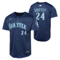 Youth Ken Griffey Jr. Seattle Mariners NIKE Navy Limited Replica Jersey product image 1, provided for visual reference and