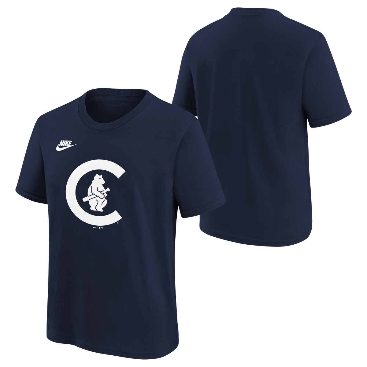 Chicago Cubs Youth Nike 1917 Retro Logo Navy T-Shirt product image 1, provided for visual reference and product detail review