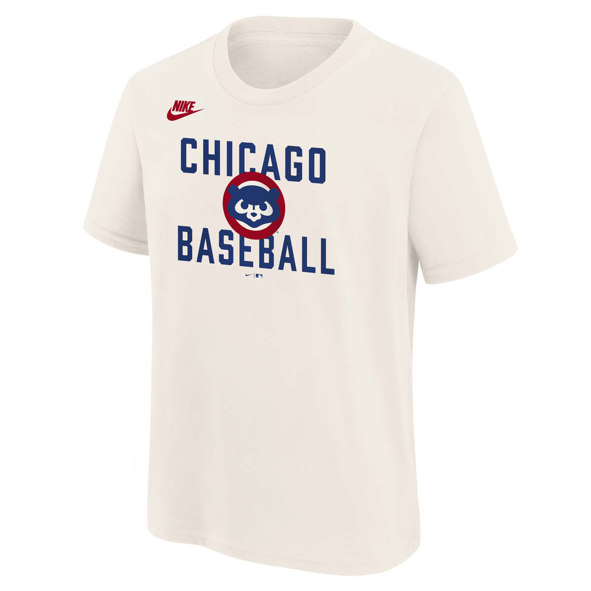 Chicago Cubs Youth Nike Retro Logo Ivory T-Shirt product image 2, provided for visual reference and product detail review