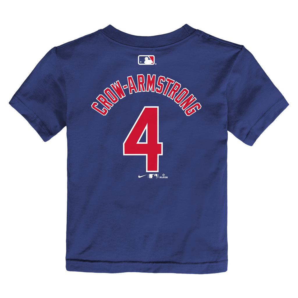Infant Chicago Cubs Pete Crow-Armstrong Royal Blue Nike Name And Number T-Shirt product image 2, provided for visual