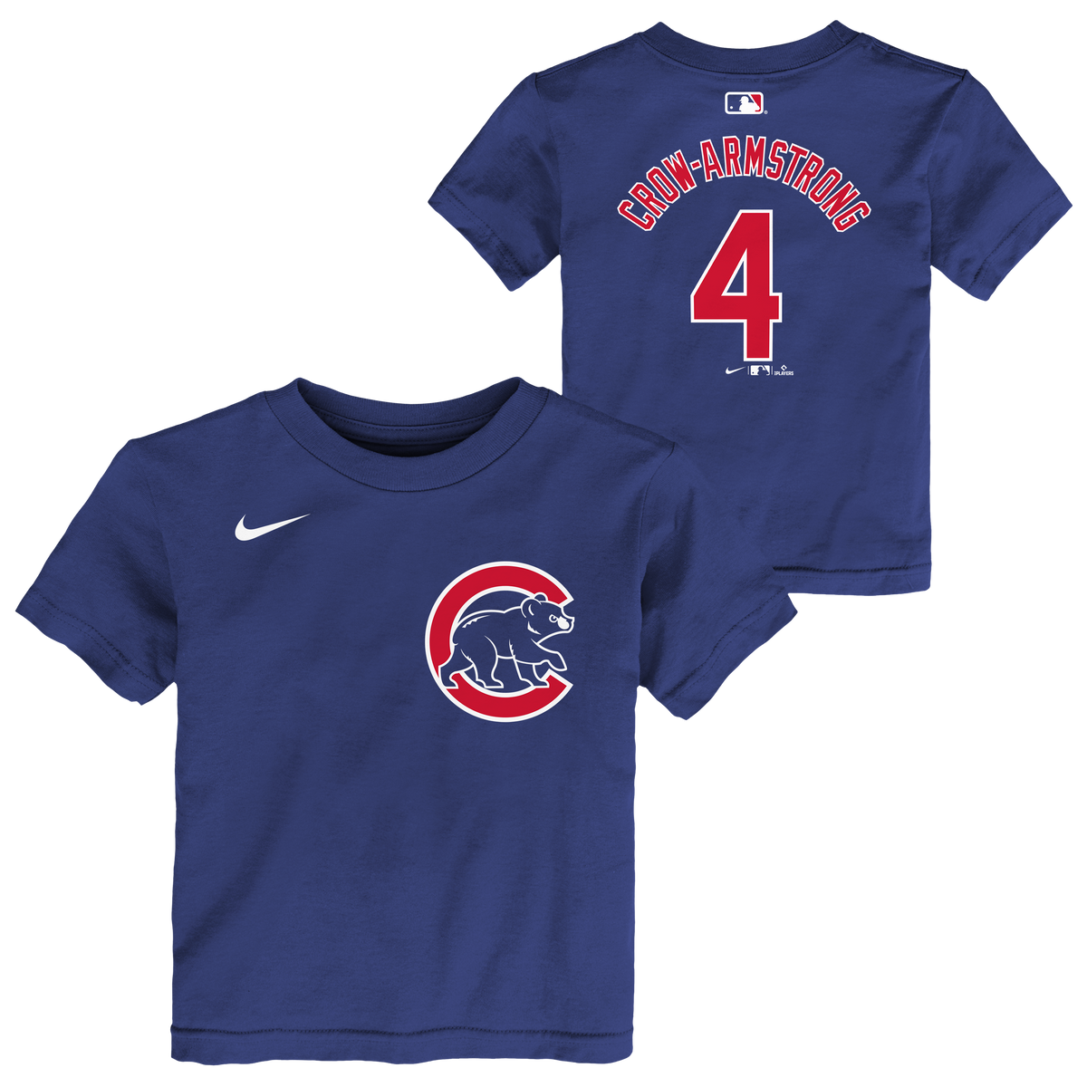 Infant Chicago Cubs Pete Crow-Armstrong Royal Blue Nike Name And Number T-Shirt product image 1, provided for visual
