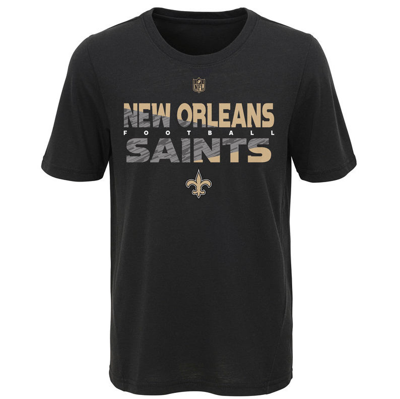 New Orleans Saints Youth NFL Flux Dual Blend Short Sleeve T-Shirt product image 1, provided for visual reference and product
