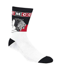 Chicago Blackhawks CCM NHL Logo Men Crew Length White Socks product image 1, provided for visual reference and product