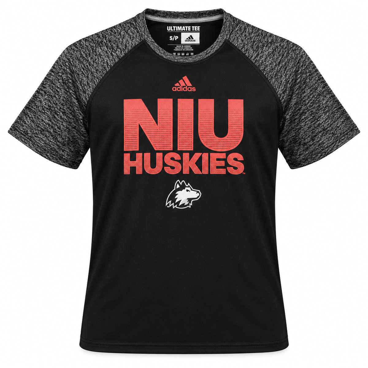 adidas Northern Illinois Huskies Adult Ultimate Raglan Shirt product image 1, provided for visual reference and product