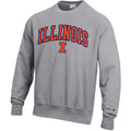 Illinois Fighting Illini Oxford Gray Champion Reverse Weave Fleece Crew for Men product image 1, provided for visual