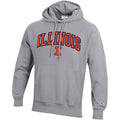 Illinois Fighting Illini Oxford Gray Champion Reverse Weave Fleece Hoodie for Men product image 1, provided for visual