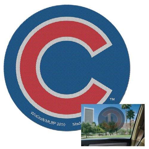 Chicago Cubs Wincraft MLB Perforated Vinyl Decal 12" x 12" product image 1, provided for visual reference and product detail