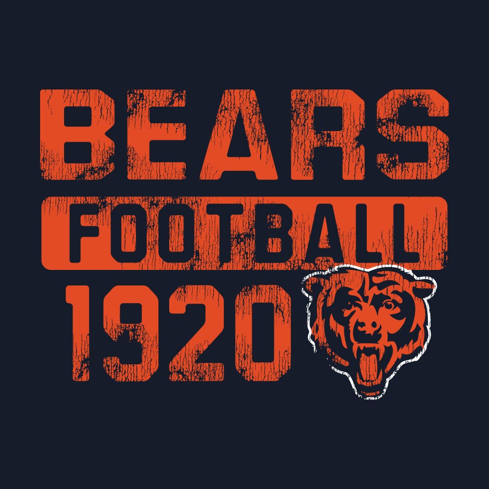 Chicago Bears Navy Champion T-shirt for Men product image 2, provided for visual reference and product detail review