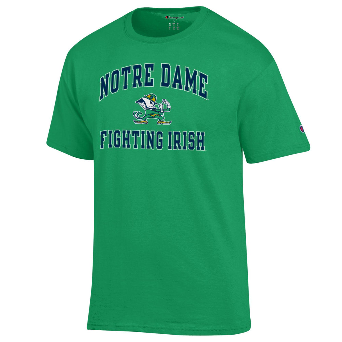 Notre Dame Fighting Irish Green Champion T-shirt for Men product image 1, provided for visual reference and product detail