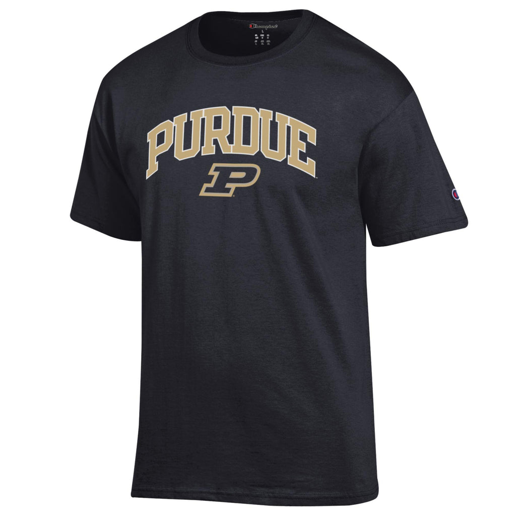 Purdue Boilermakers Black Champion T-shirt for Men product image 1, provided for visual reference and product detail review