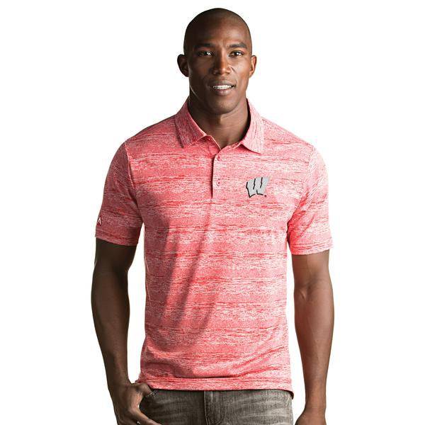 NCAA Wisconsin Badgers Formation Polo Shirt By Antigua for Men product image 1, provided for visual reference and product