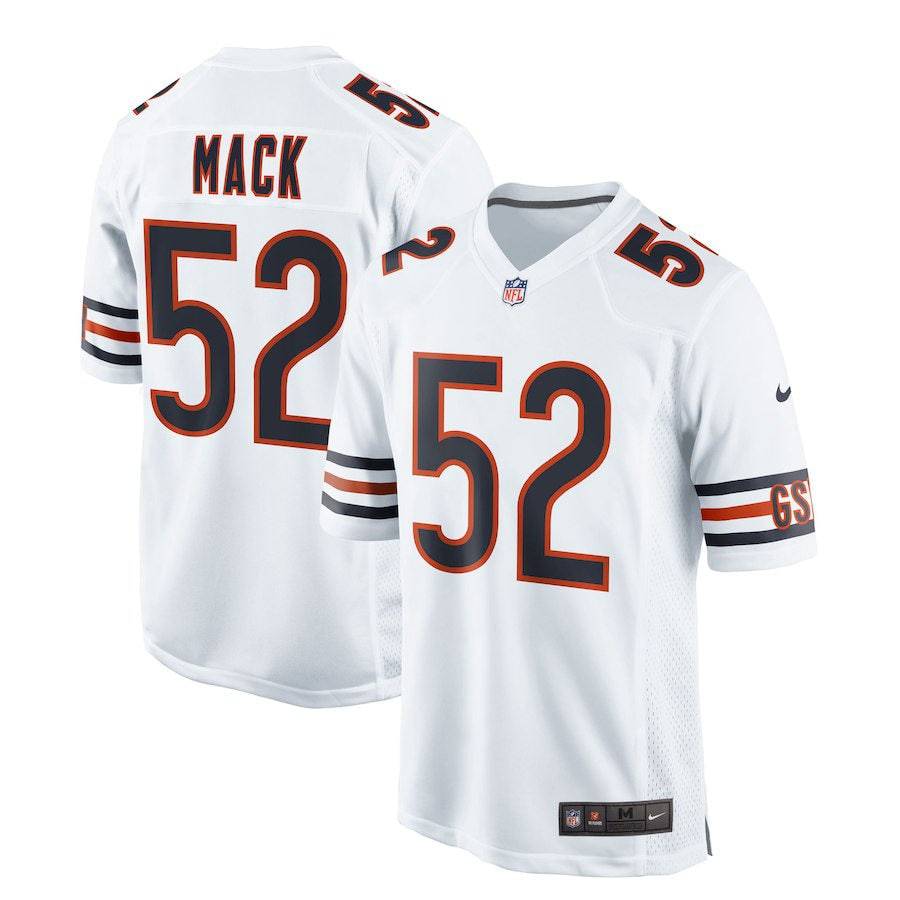 Nike Khalil Mack White Chicago Bears Game Jersey for Men product image 1, provided for visual reference and product detail