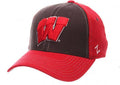 Zephyr NCAA Wisconsin Badgers Men Powerhouse Z-Fit Cap product image 1, provided for visual reference and product detail