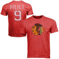 Chicago Blackhawks Adult Bobby Hull #9 Alumni Crewneck S/S Distressed Player T-Shirt for Men product image 1, provided for