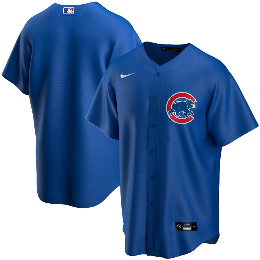 NIKE Men Chicago Cubs Royal Blue Alternate Replica Blank Jersey product image 1, provided for visual reference and product